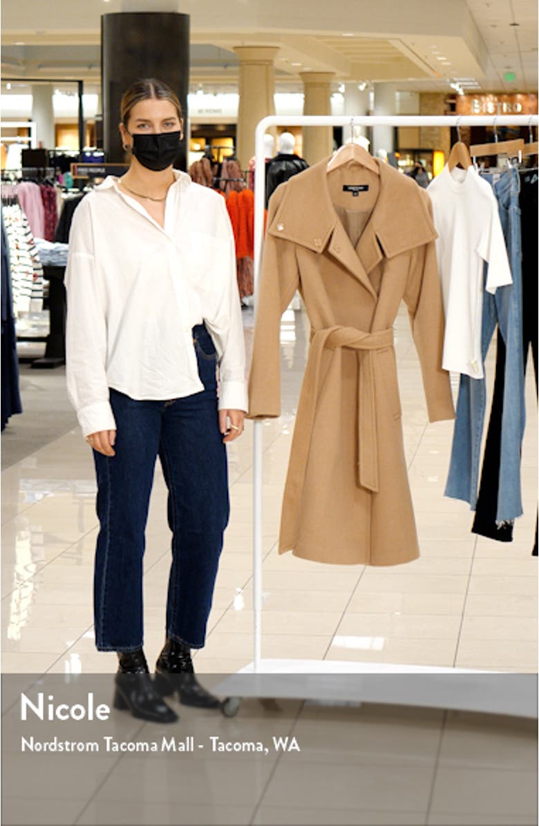 Belted Wool Blend Coat, sales video thumbnail