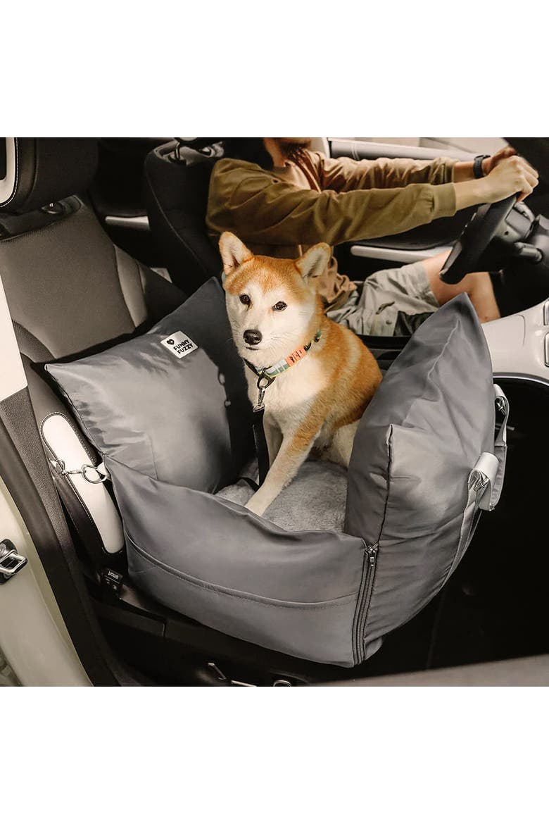 First Class Waterproof Dog Car Seat Bed, Alternate, color, Charcoal Grey