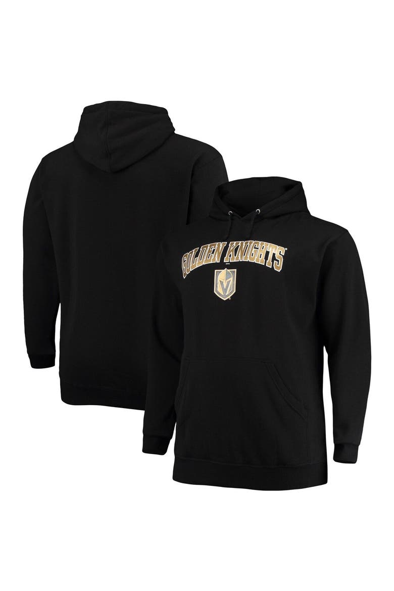 Men's Black Vegas Golden Knights Big & Tall Fleece Pullover Hoodie, Main, color, Black
