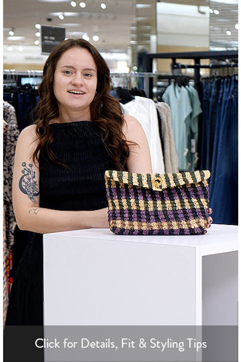 Anchor Raffia Clutch video