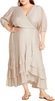 City Chic Bea Wrap Dress