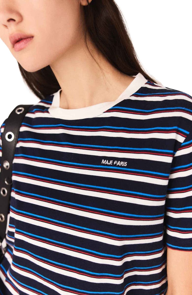maje Striped T-shirt, Alternate, color,