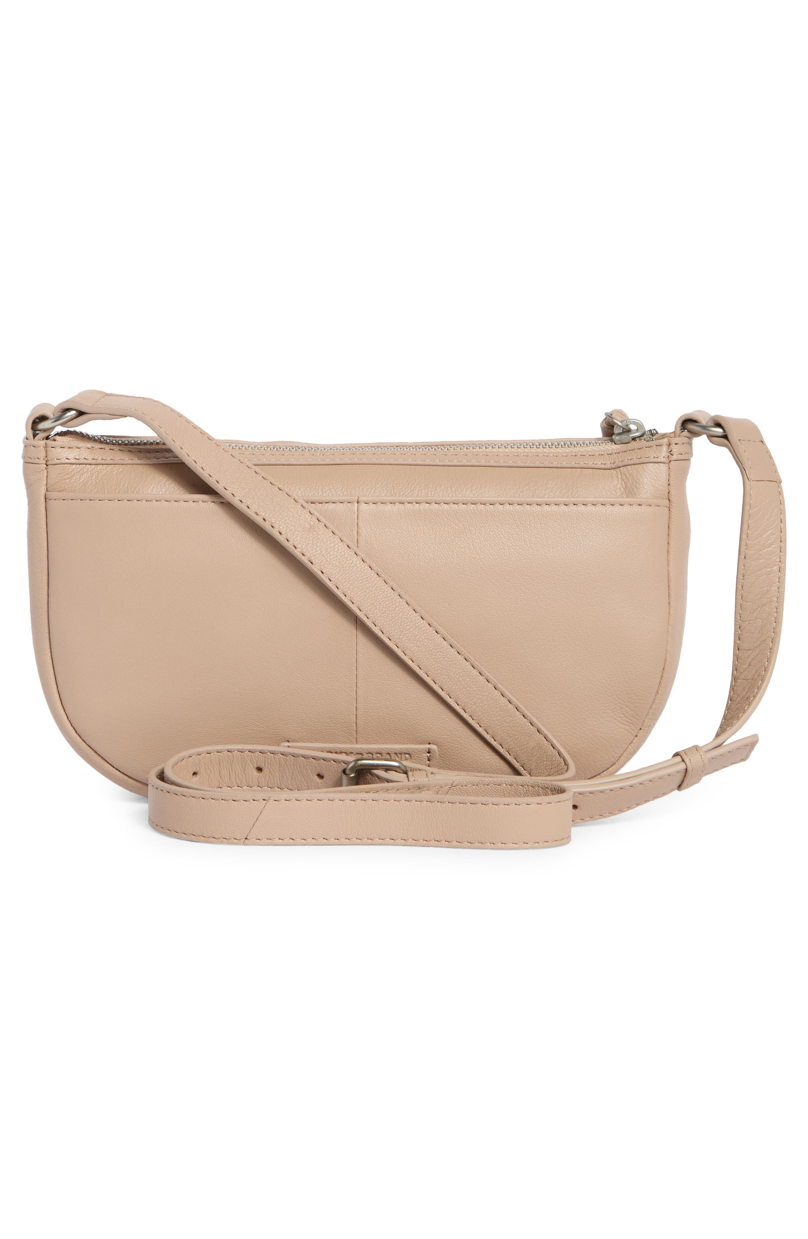 Ziah Leather Crossbody Bag, Alternate, color, DESERT SAND