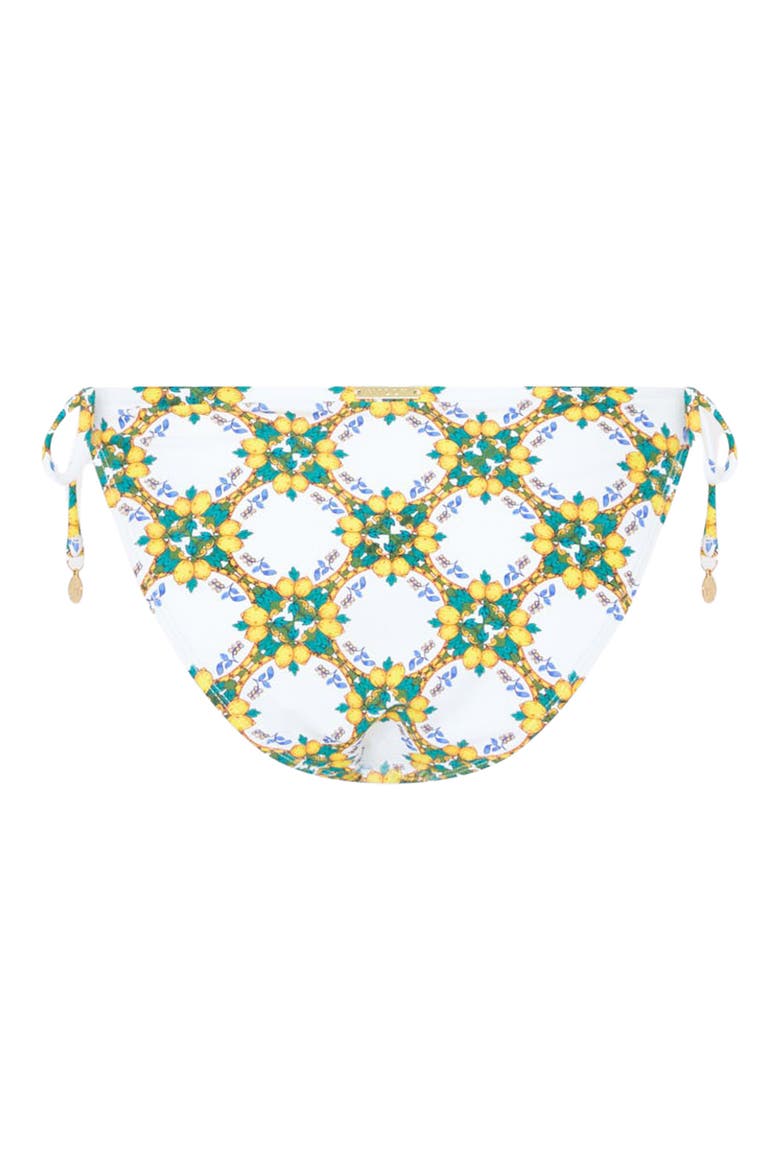 Lemon Tile Bikini Bottoms, Alternate, color, WHITE MULTI