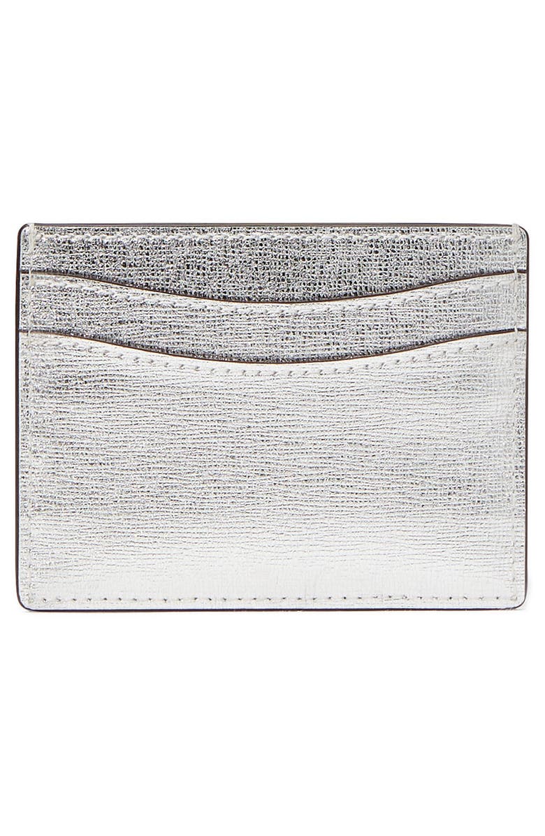 Kate Spade New York shaken not stirred embellished leather card case, Alternate, color, 