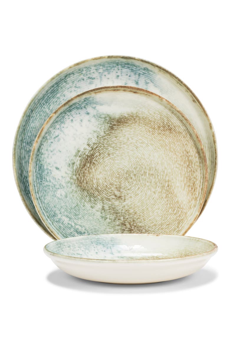 Sea & Sand 16-Piece Dinnerware Set, Main, color, CREAM BLUES AND BEIGES