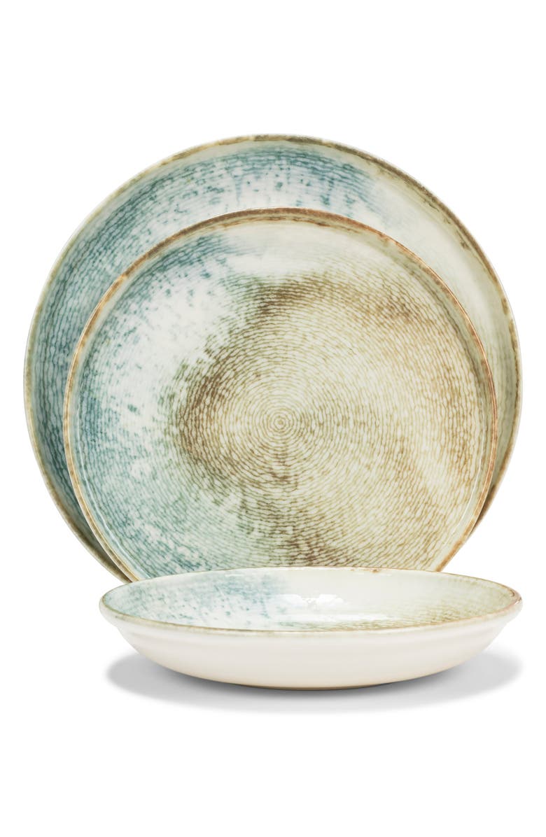 FRENCH HOME Sea & Sand 16-Piece Dinnerware Set, Main, color, Cream Blues And Beiges