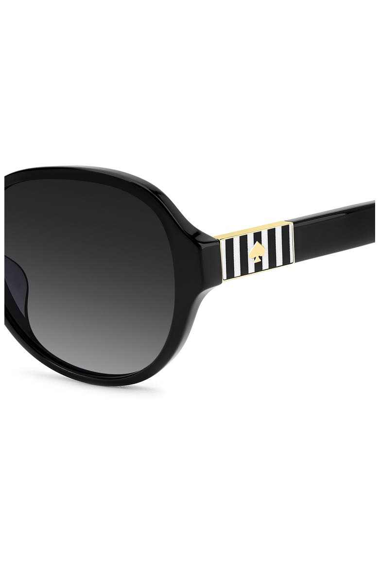 emalie 56mm gradient oval sunglasses, Alternate, color, BLACK/ DARK GREY SF