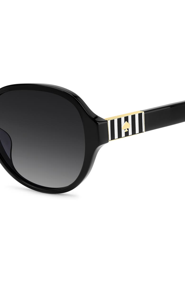 Kate Spade New York emalie 56mm gradient oval sunglasses, Alternate, color, Black/ Dark Grey Sf