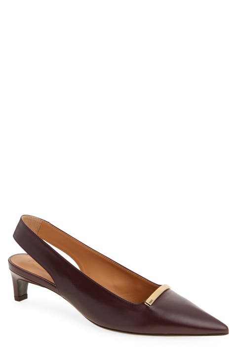 24PF new/TOD'S ケージスリングバックパンプス Pumps Brown Women's Pumps: Hight Heels - Tod's