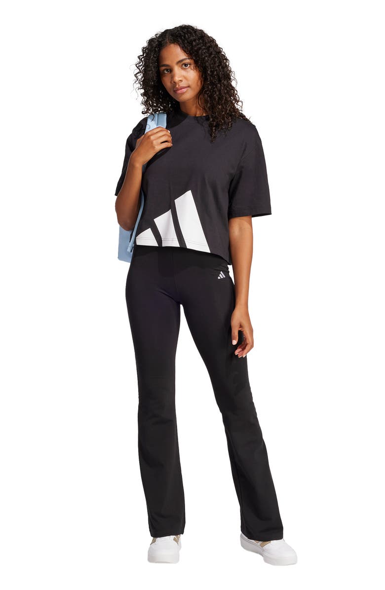 adidas Essentials Big Logo Boyfriend T-Shirt, Alternate, color, Black/ White