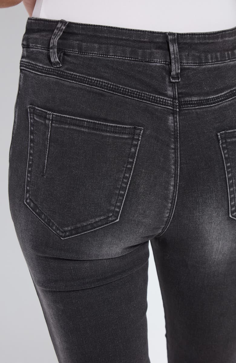 Lysse Estelle Pull-On High Waist Flare Jeans, Alternate, color, Distressed Black