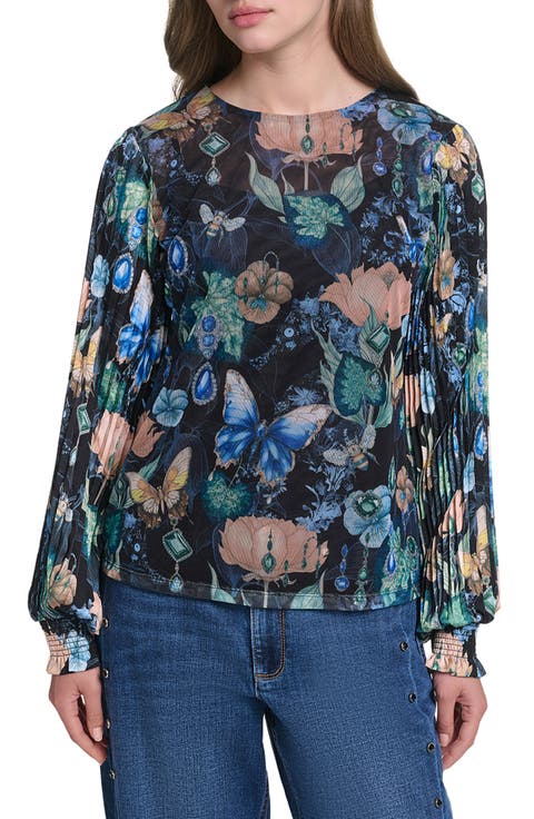 Floral Long Sleeve Knit Top