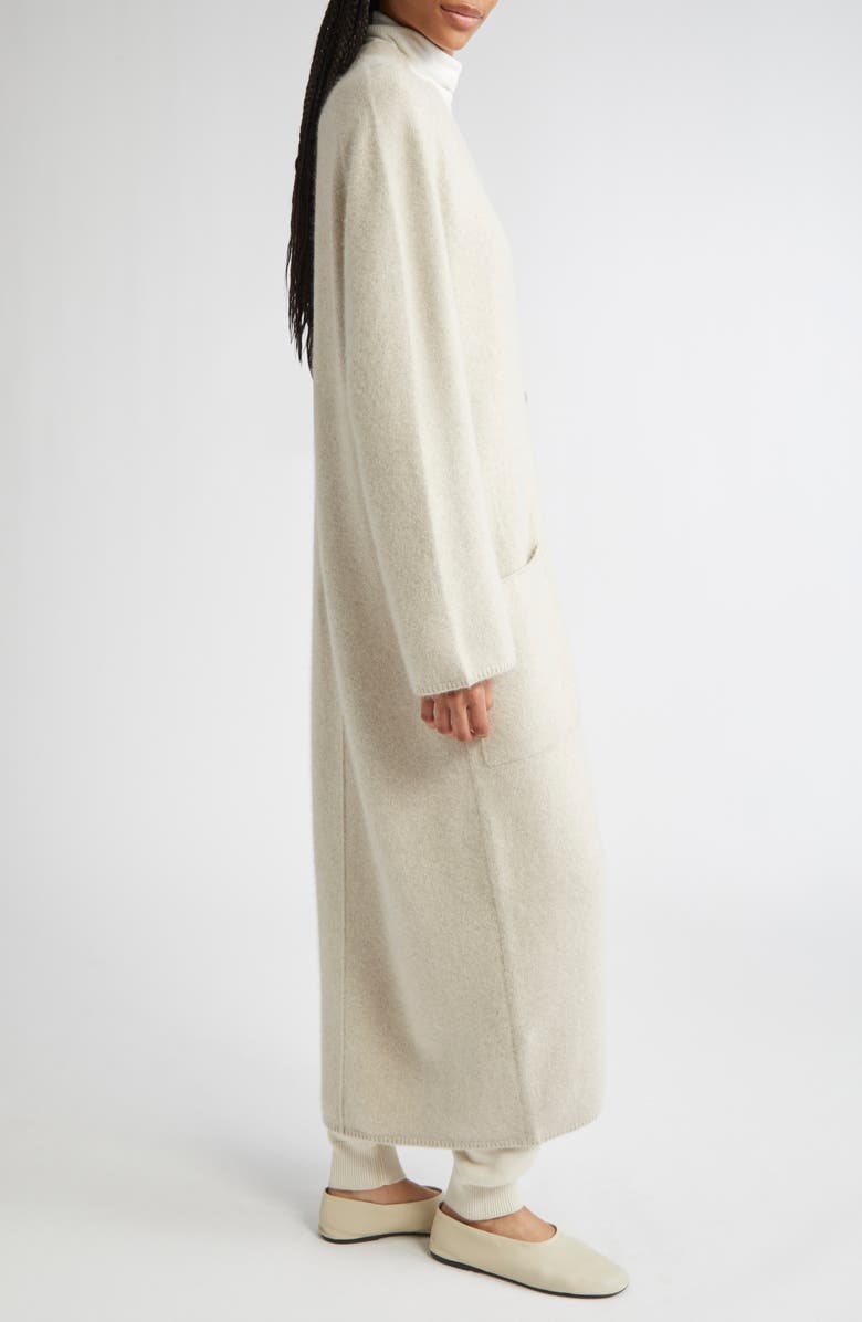 LOULOU DE SAISON Smet Mercerized Wool & Yak Hair Blend Maxi Cardigan, Alternate, color, Stone Melange