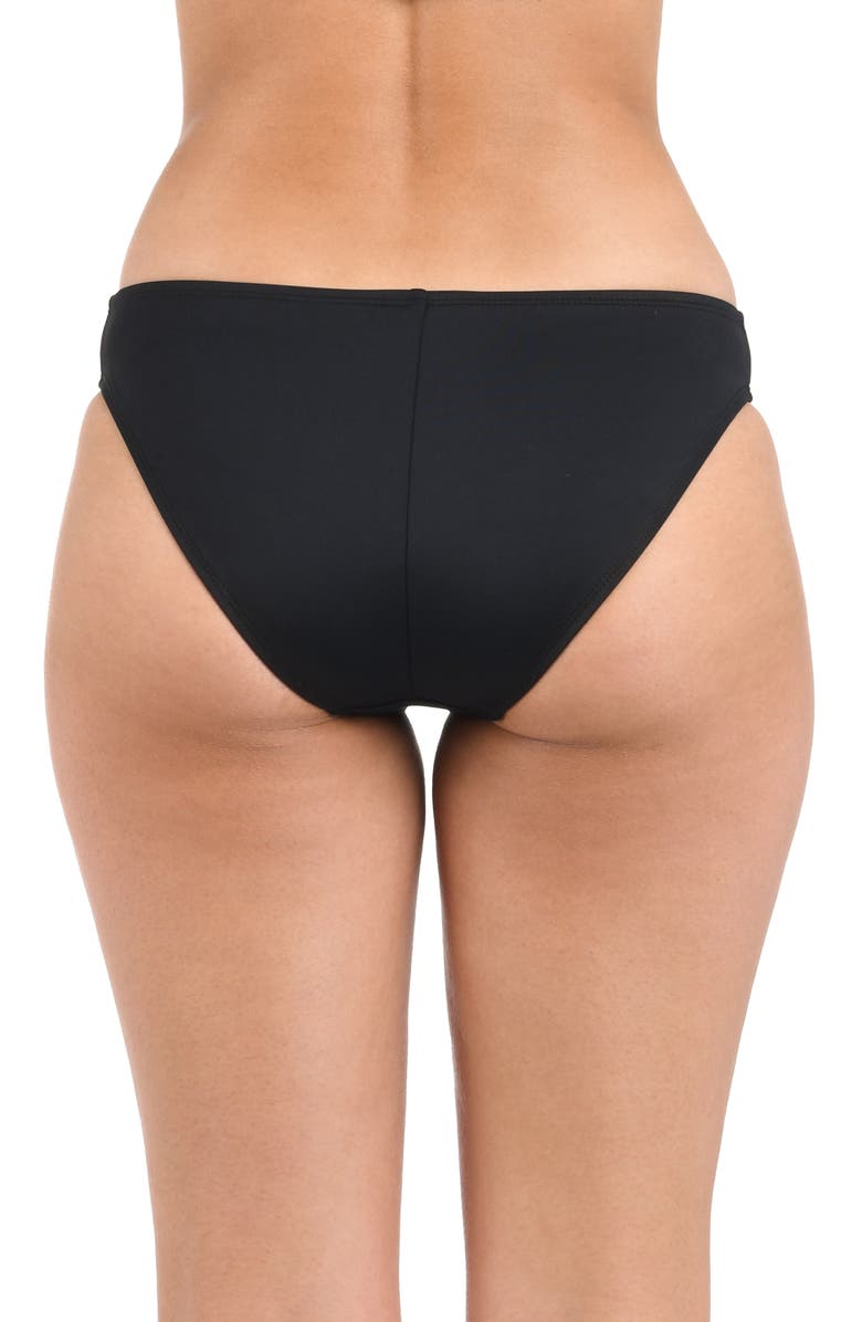 La Blanca Solid Hipster Bikini Bottoms, Alternate, color, Black