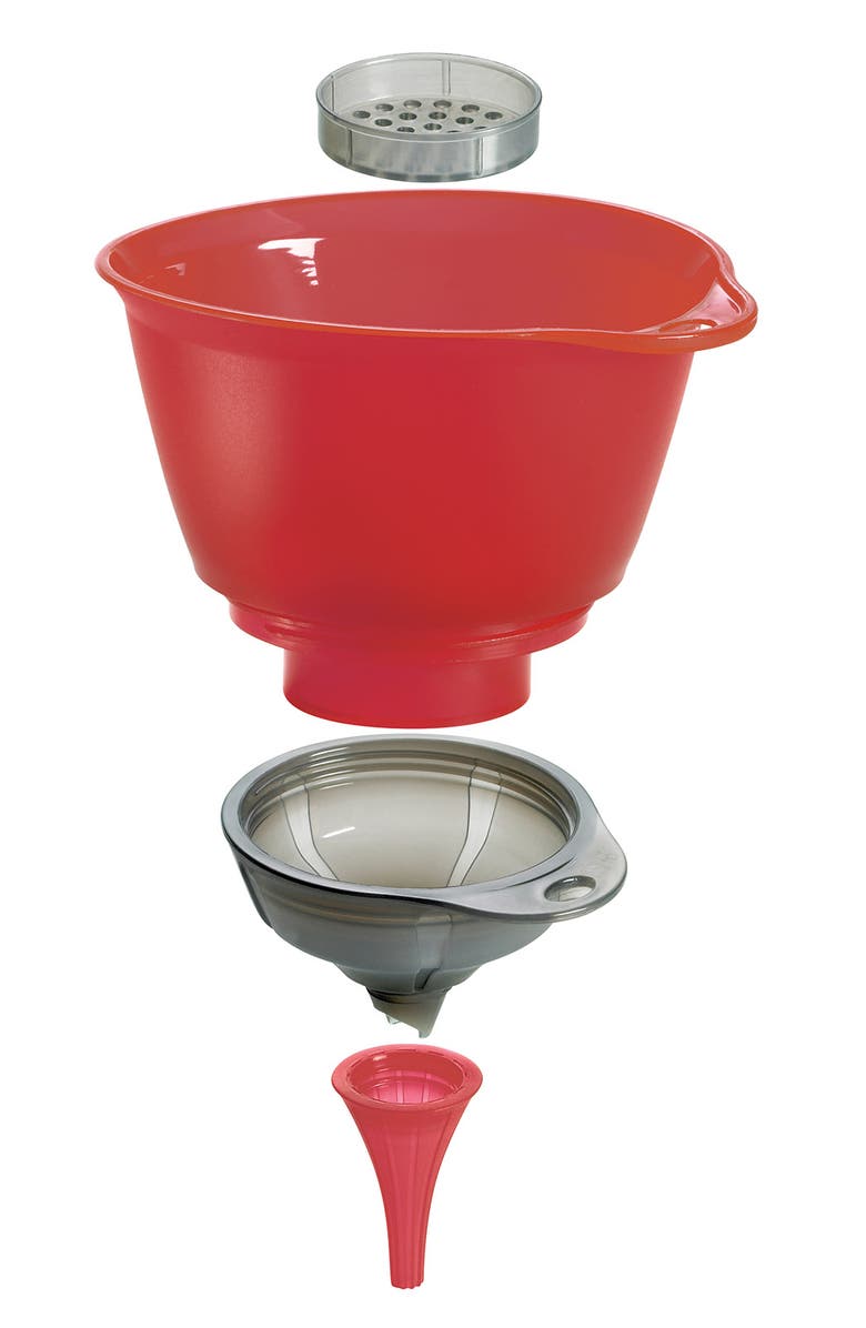 CUISIPRO 3-in-1 Funnel, Alternate, color, Red
