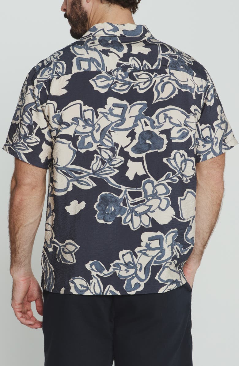 7 Diamonds Saltwood Camp Shirt, Alternate, color, Navy