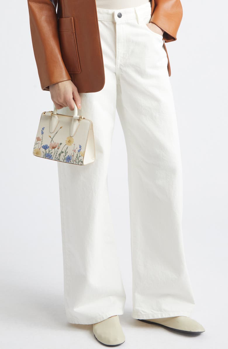 Strathberry Nano Floral Print Leather Tote, Alternate, color,
