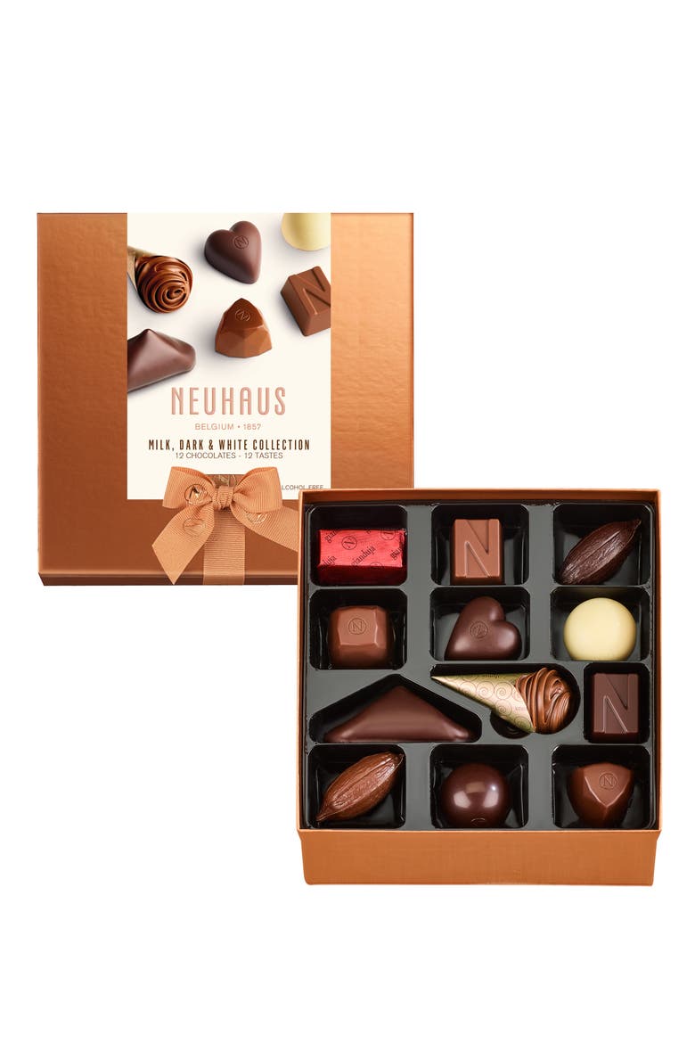 12-Piece Milk, Dark & White Chocolate Collection, Alternate, color, NONE