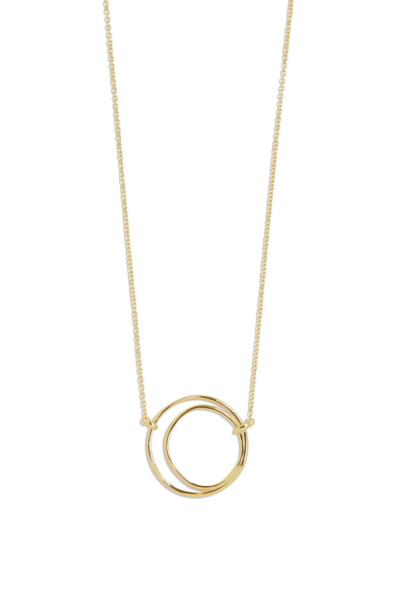 Layered Circle Pendant Necklace, Main, color, GOLD