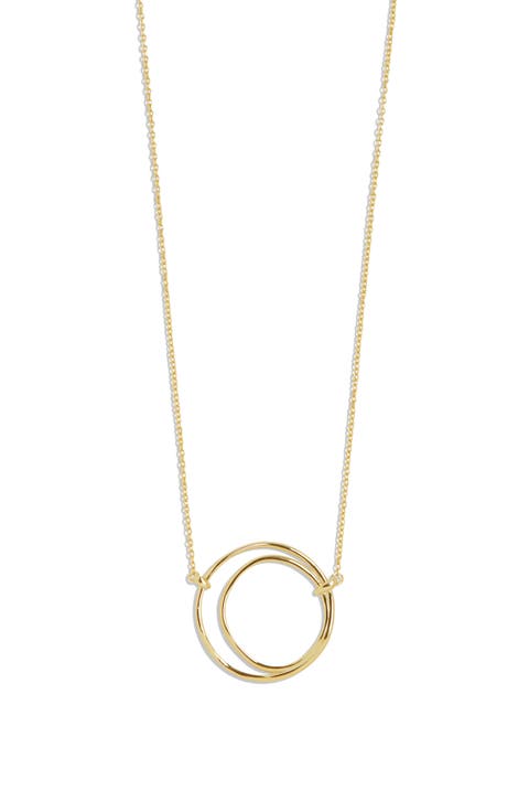 Layered Circle Pendant Necklace