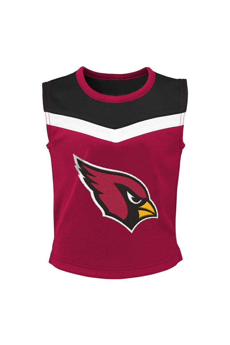 Girls Preschool Cardinal Arizona Cardinals Spirit Cheerleader Two-Piece Set with Bloomers, Alternate, color, Cardinal