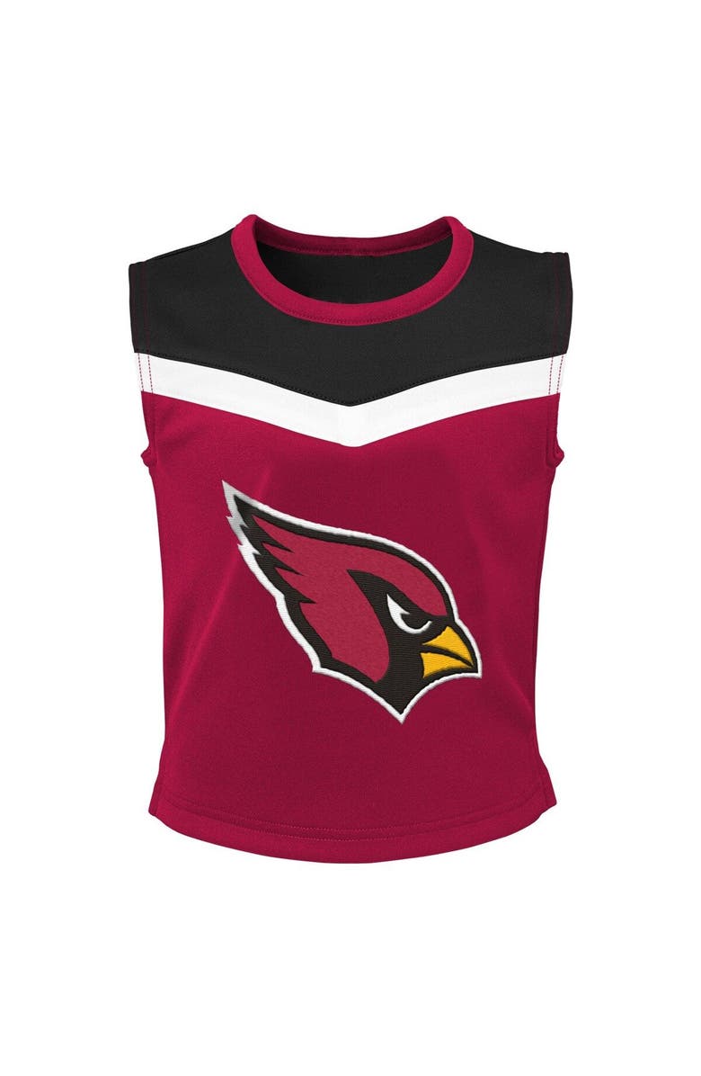 Outerstuff Girls Preschool Cardinal Arizona Cardinals Spirit Cheerleader Two-Piece Set with Bloomers, Alternate, color, Cardinal