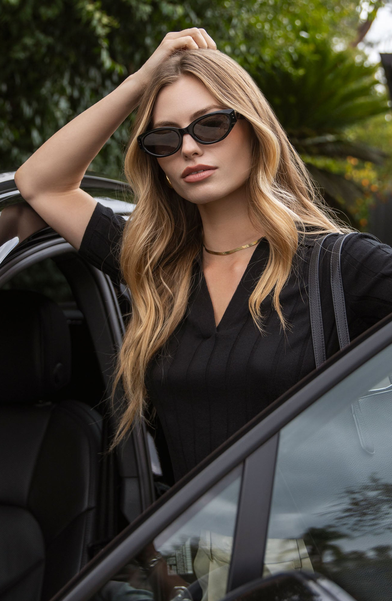 Italic Michele Cat-Eye Italian Acetate Sunglasses, Alternate, color, 