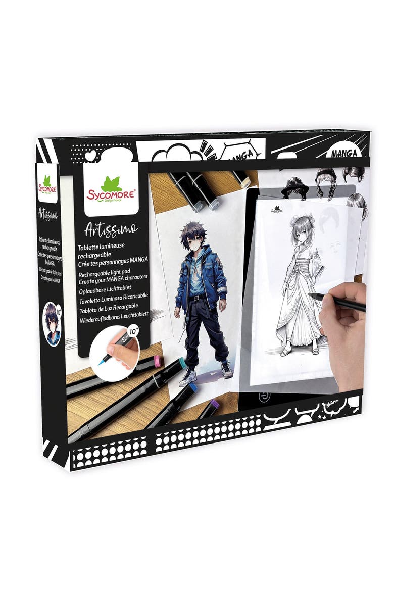 Manga - XL Rechargeable Led Light Pad - Create Your Manga Characters - 10y+, Main, color, Multicolor