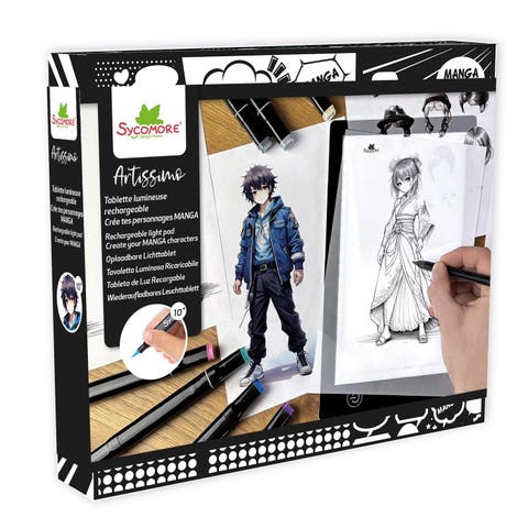 Manga - XL Rechargeable Led Light Pad - Create Your Manga Characters - 10y+