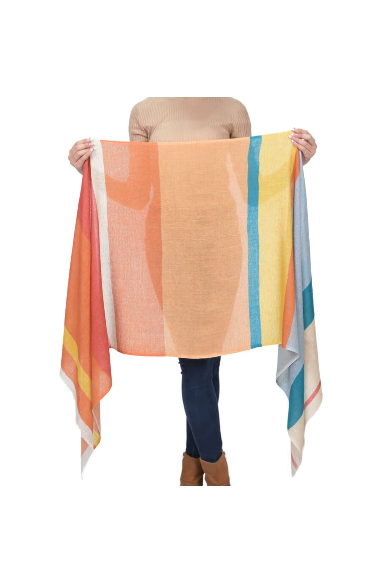 Boundless Colorblock Scarf, Alternate, color, Orange