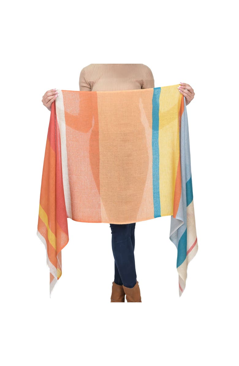 Vismaya Boundless Colorblock Scarf, Alternate, color, Orange
