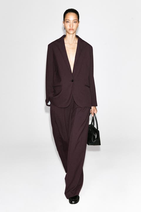 Twill Single-Breasted Blazer