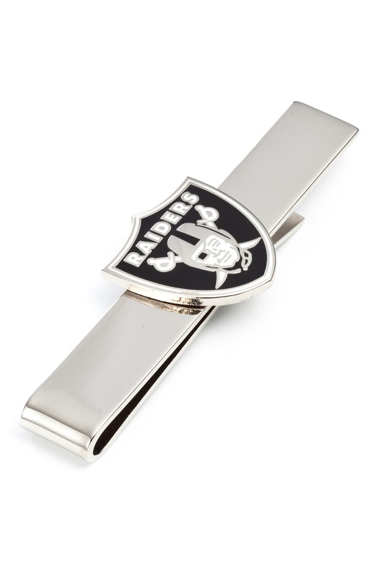 Oakland Raiders Tie Bar, Main, color, BLACK