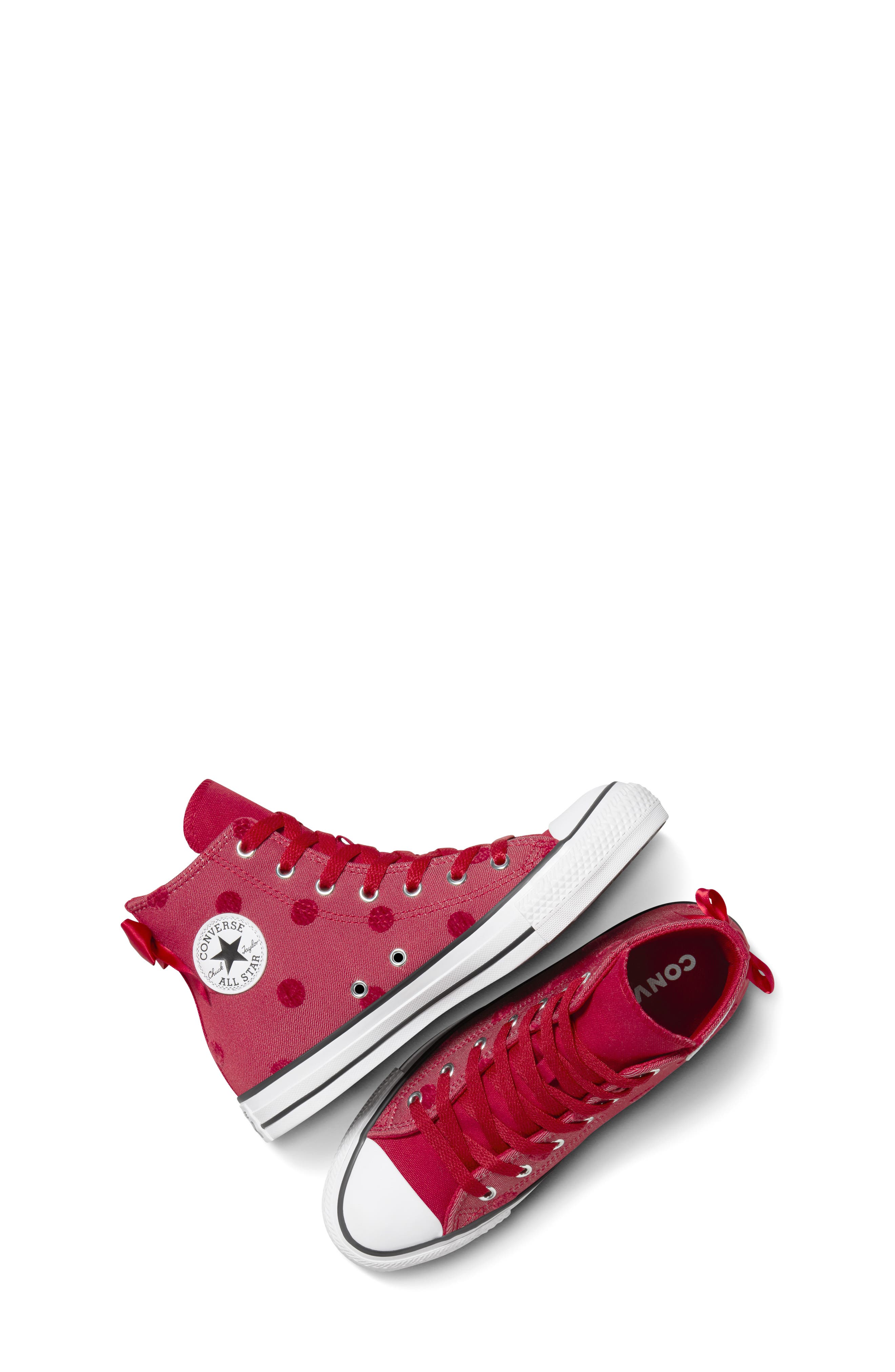 Converse Kids' Chuck Taylor<sup>®</sup> All Star<sup>®</sup> Bow High Top Sneaker, Alternate, color, Days Ahead/ White/ Days Ahead