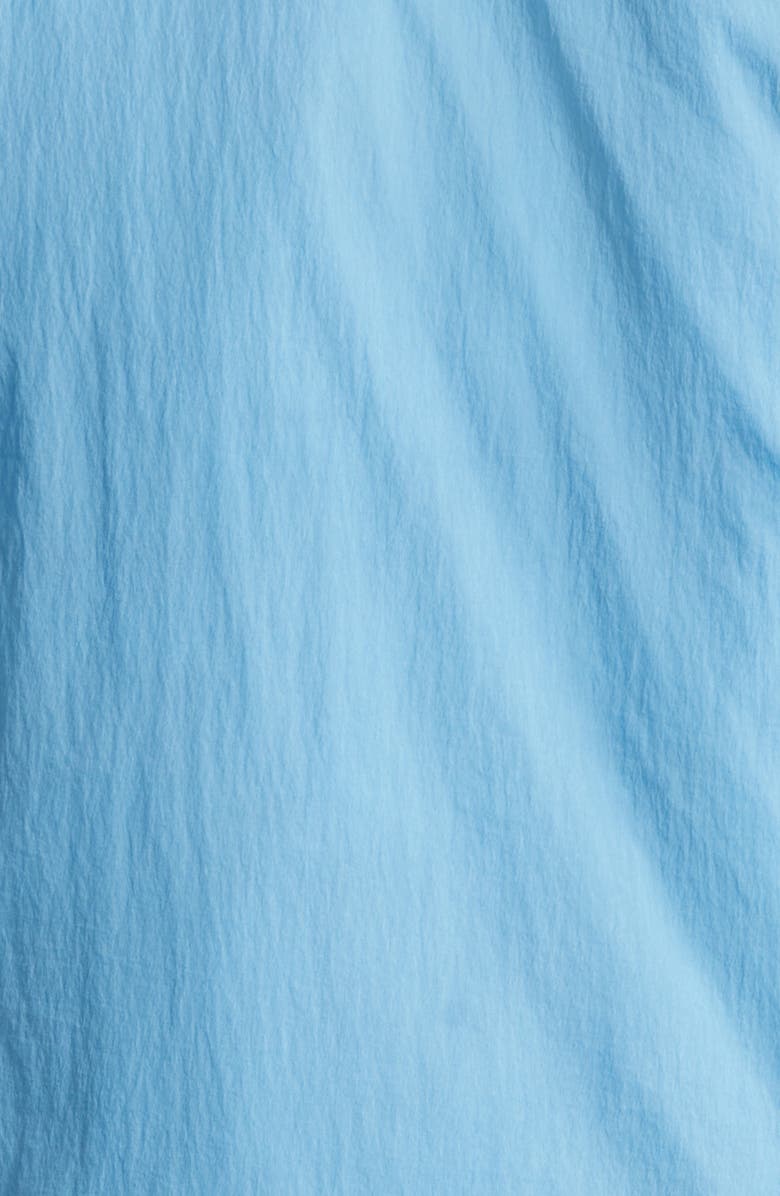 BEAMS P-Coat Pigment Dyed Nylon Double Breasted Jacket, Alternate, color, Sax