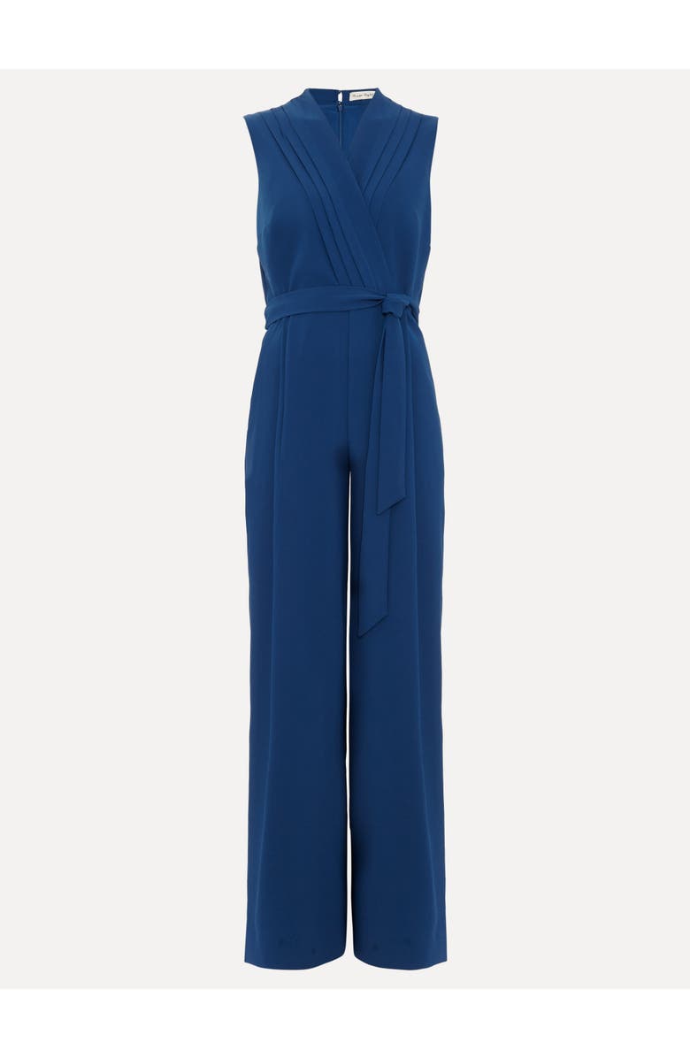 Phase Eight Maisley Pleated Cropped Jumpsuit, Alternate, color, Indigo