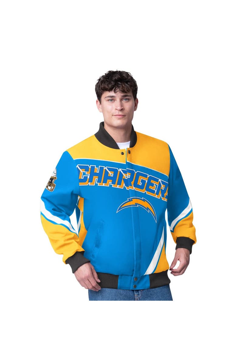 G-III Extreme Men's G-III Extreme Powder Blue Los Angeles Chargers Maximum Racing Full-Snap Jacket, Main, color,