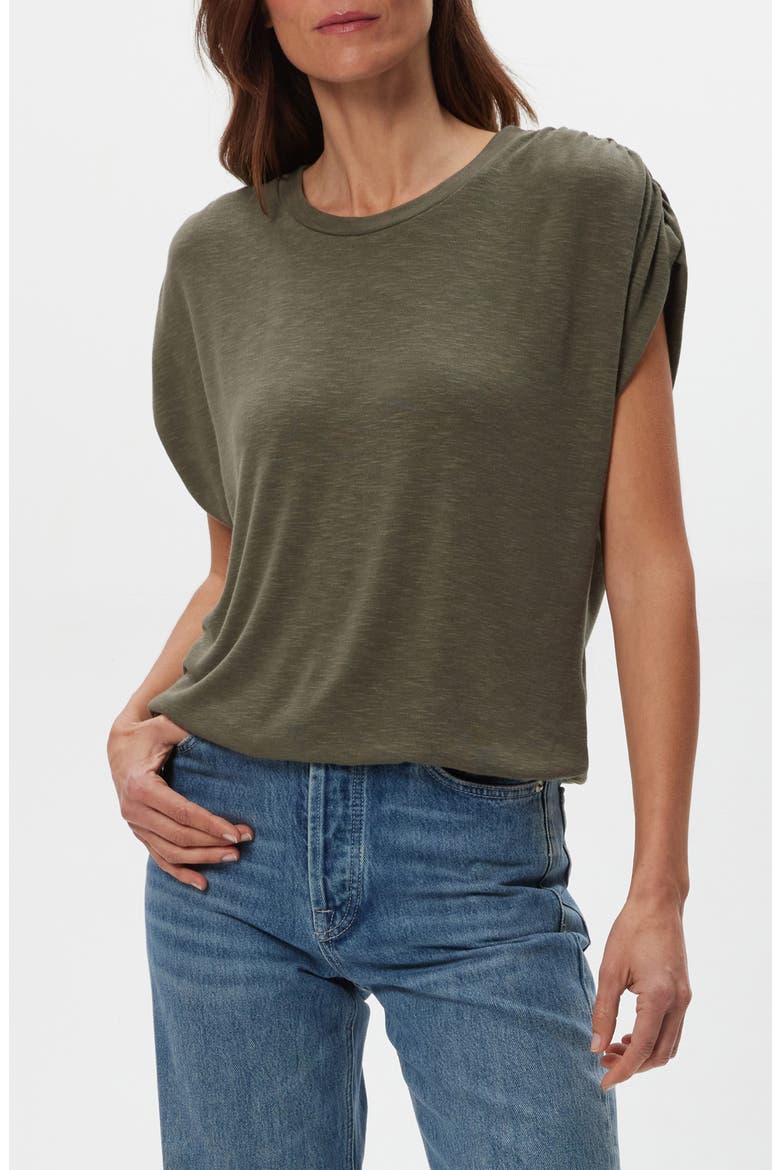 Sharron Cap Sleeve T-Shirt, Main, color, CAPER
