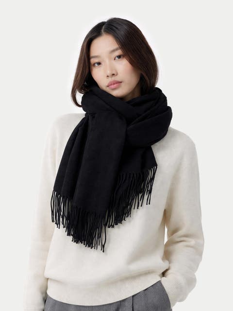 Wide Fringe Scarf