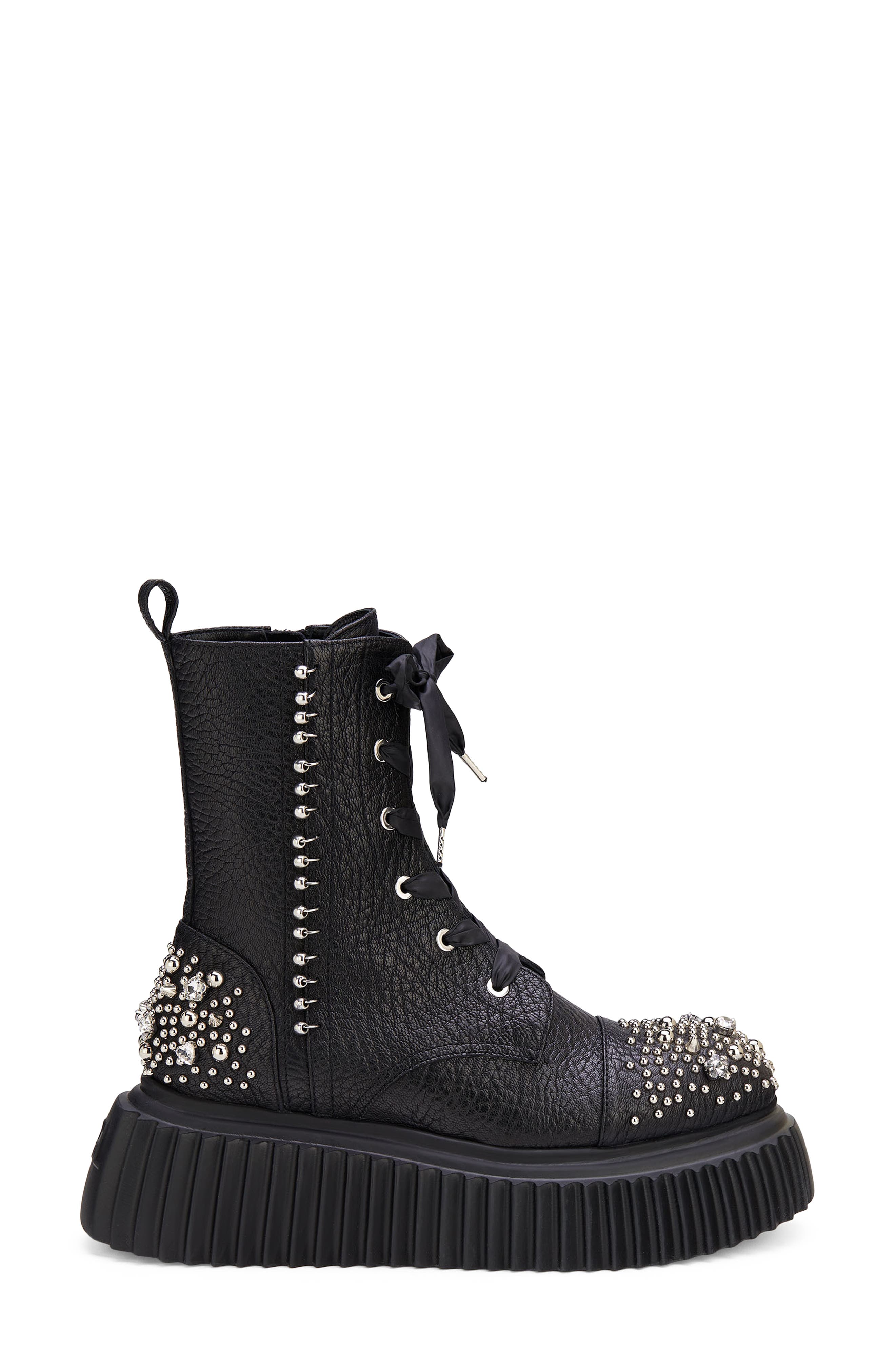 AGL Iggy Crystal Wedge Combat Boot, Alternate, color, 