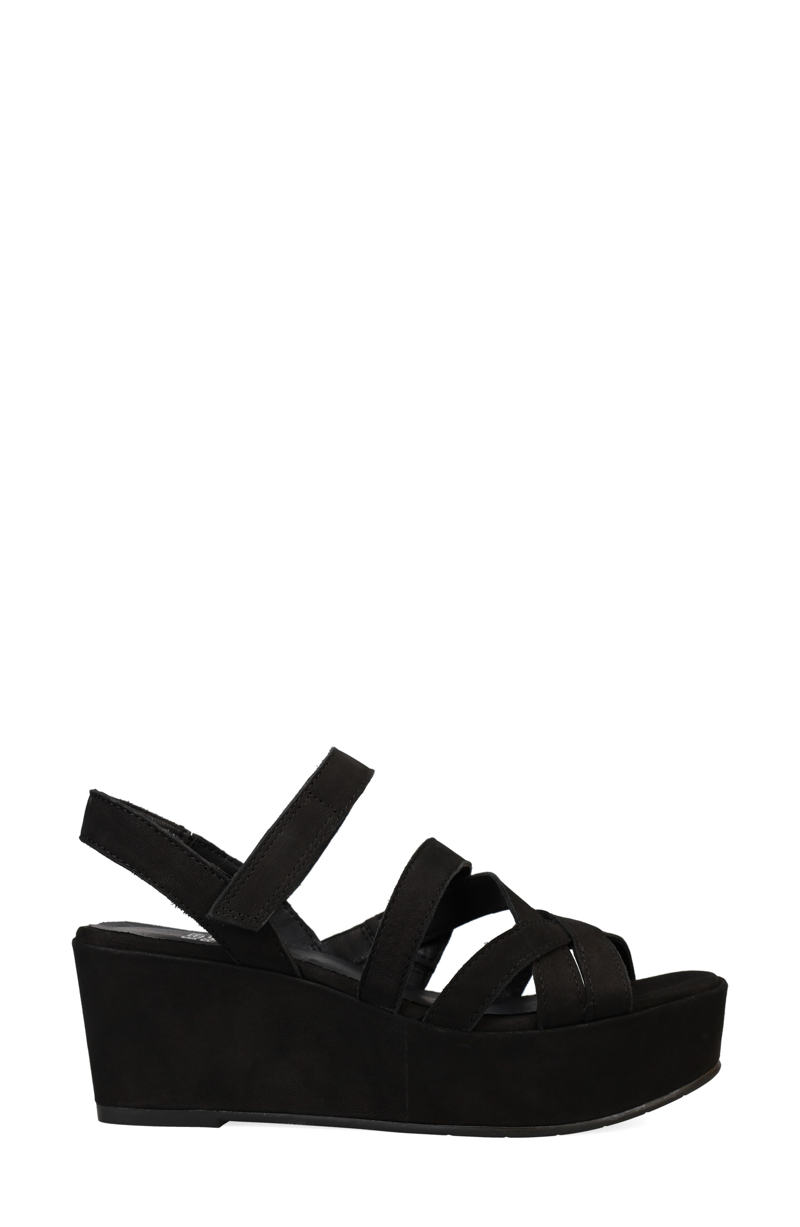 Eileen Fisher Mazy Strappy Platform Sandal, Alternate, color, Black