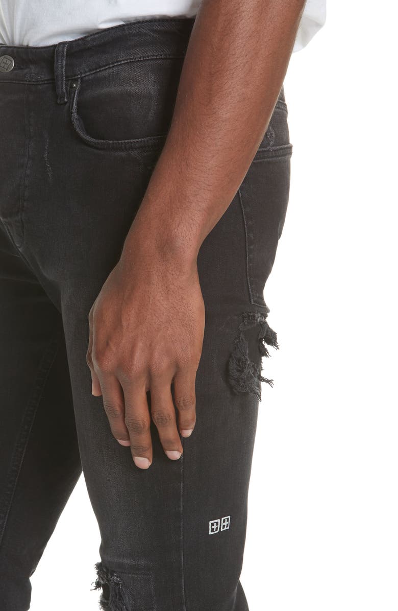 Ksubi Chitch Boneyard Ripped Slim Fit Stretch Denim Jeans, Alternate, color, Black