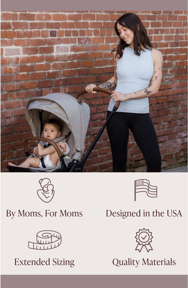 Kindred Bravely Ribbed Racerback Nursing Tank, Alternate, color, French Blue