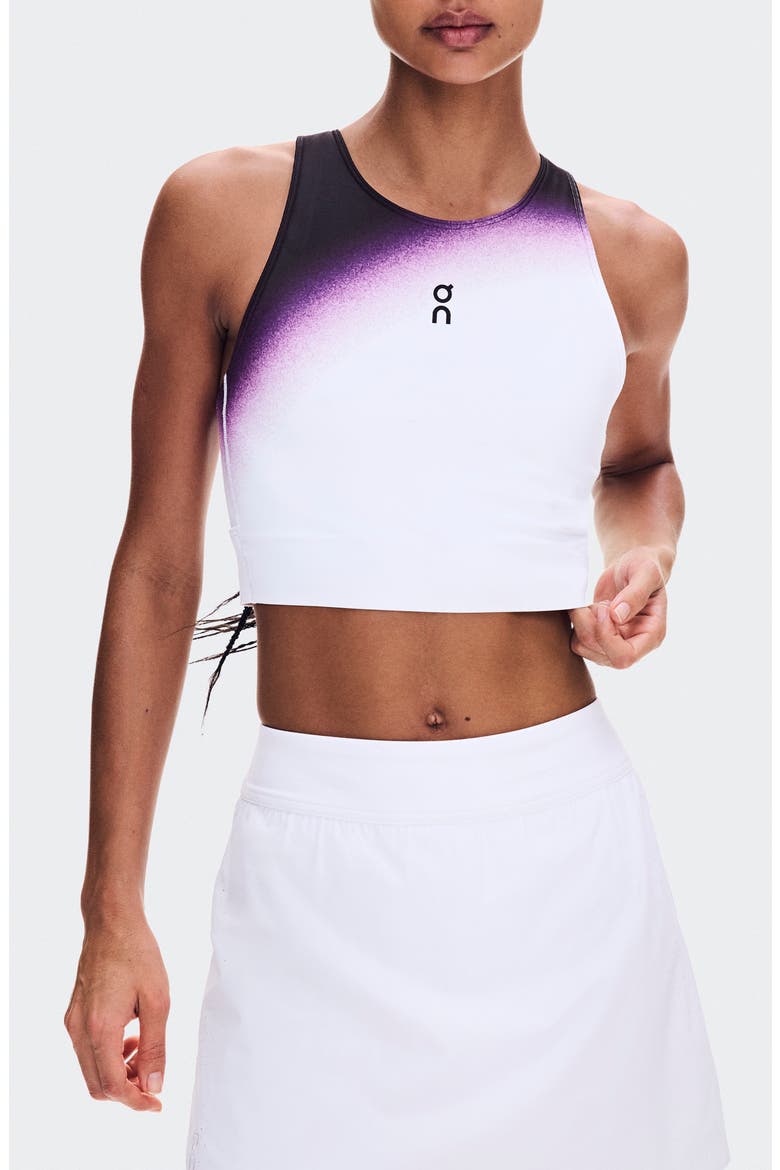 Court Crop Swing Top, Main, color, WHITE/ CASSIS