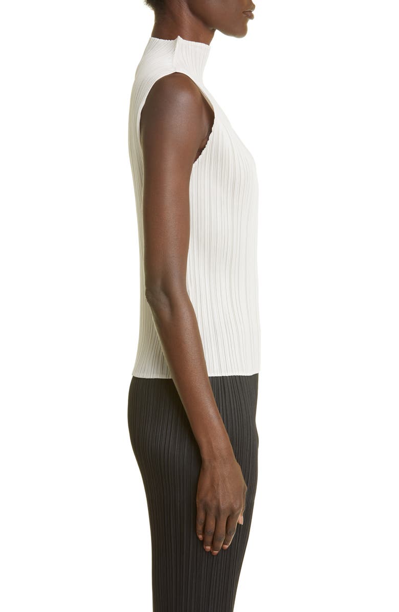 Pleats Please Issey Miyake Pleated Mock Neck Top, Alternate, color,