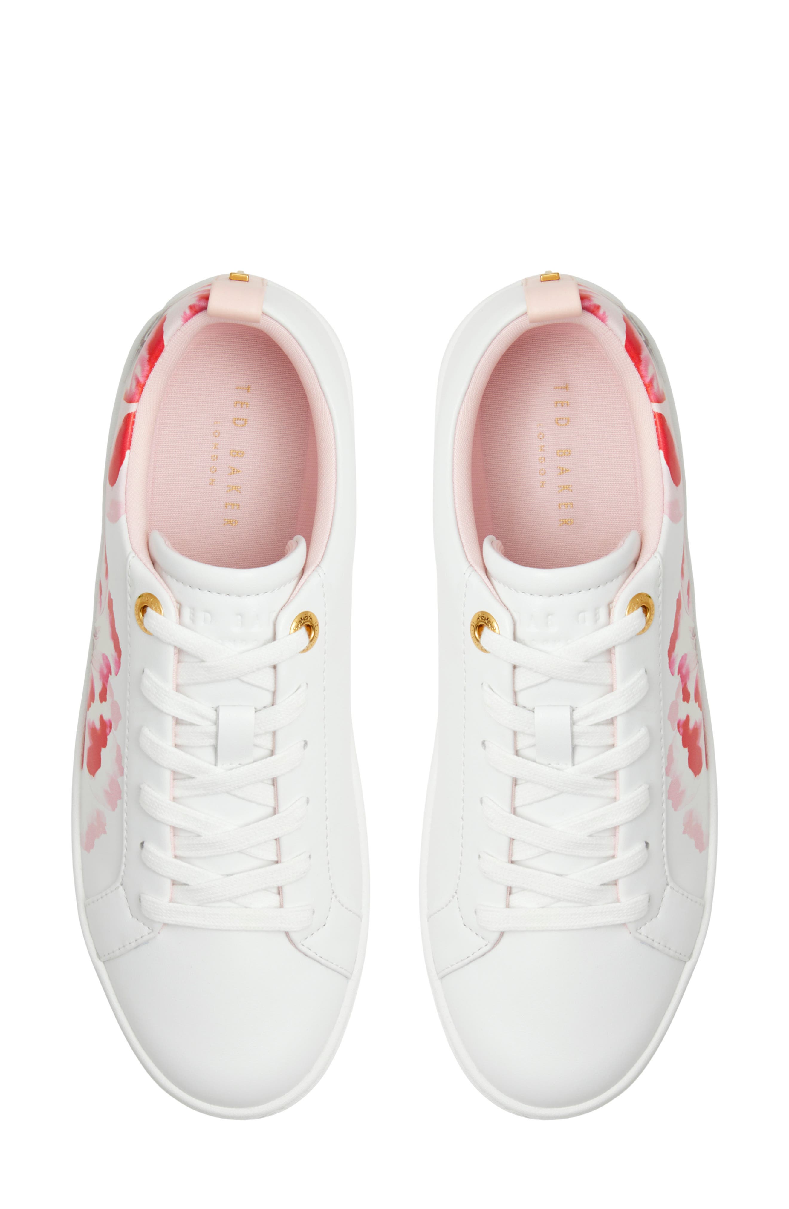 Alison Sneaker, Alternate, color, WHITE/ RED/ PINK
