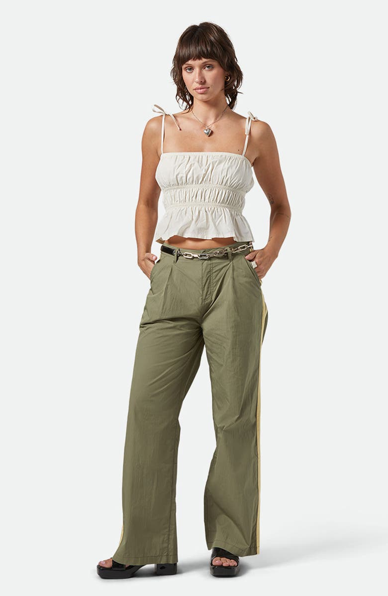 Brixton Eden Smocked Crop Camisole, Alternate, color, Off White