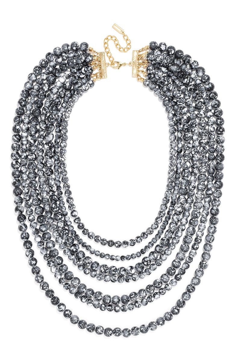 BaubleBar 'Bold' Multistrand Beaded Statement Necklace, Main, color, 