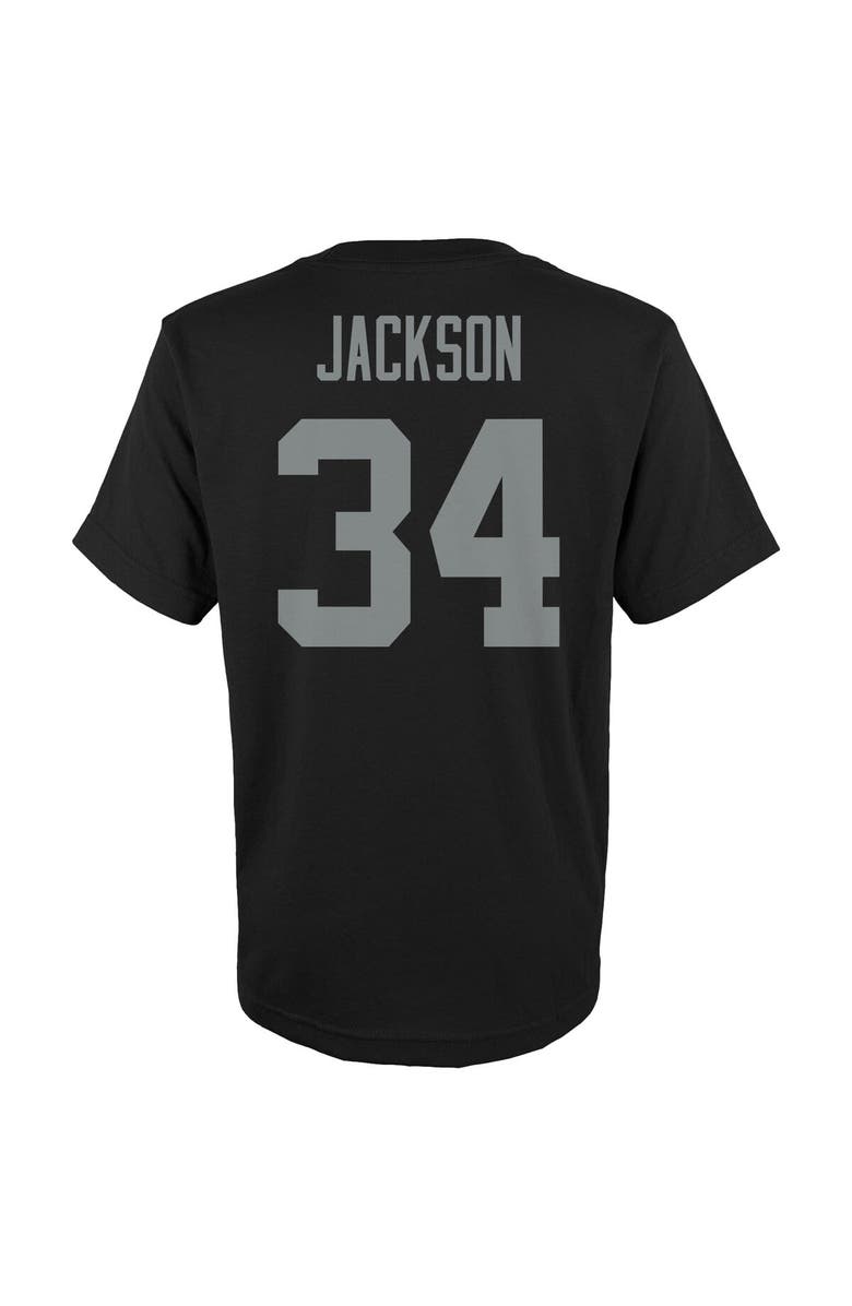 Mitchell & Ness Youth Mitchell & Ness Bo Jackson Black Las Vegas Raiders Retired Retro Player Name & Number T-Shirt, Alternate, color, 